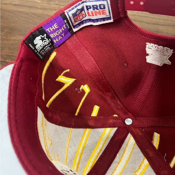 Vintage Starter Snapback Hat Washington Redskins Collision NFL 90s Shockwave - Picture 7 of 8